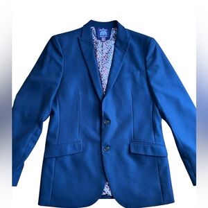 The Savile Row Company Blue Single-Breasted Suit Jacket
4OL Notch Lapel